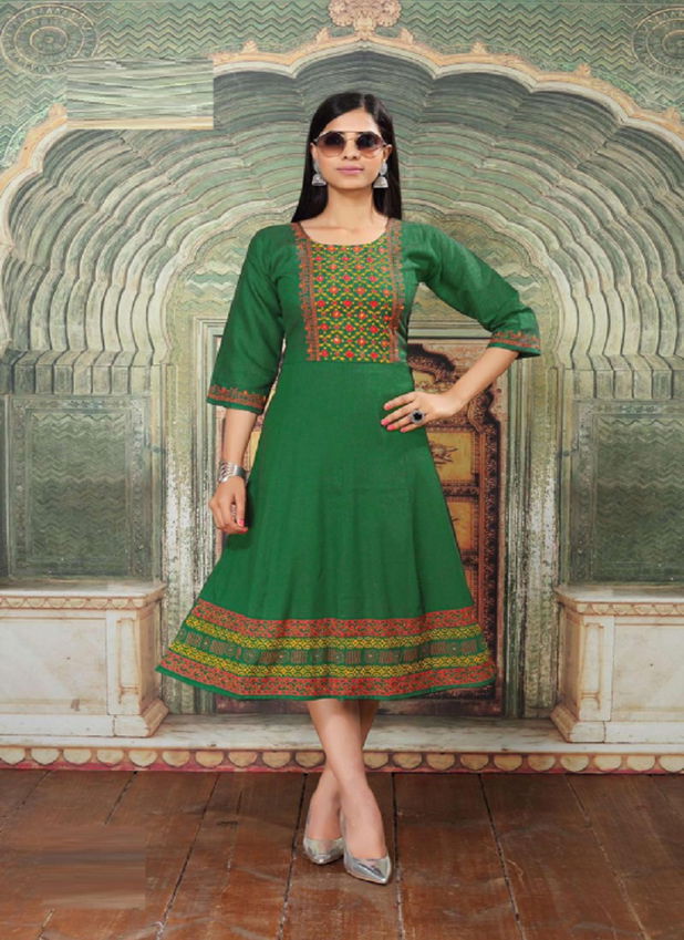 Fly Free Sweet Latest Fancy Ethnic Wear Rayon Anarkali Kurti Collection